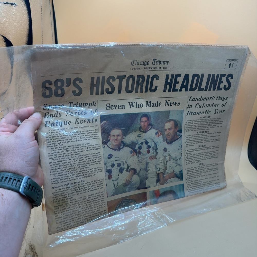 Chicago Tribune December 31 1968 Original Newspaper Historic